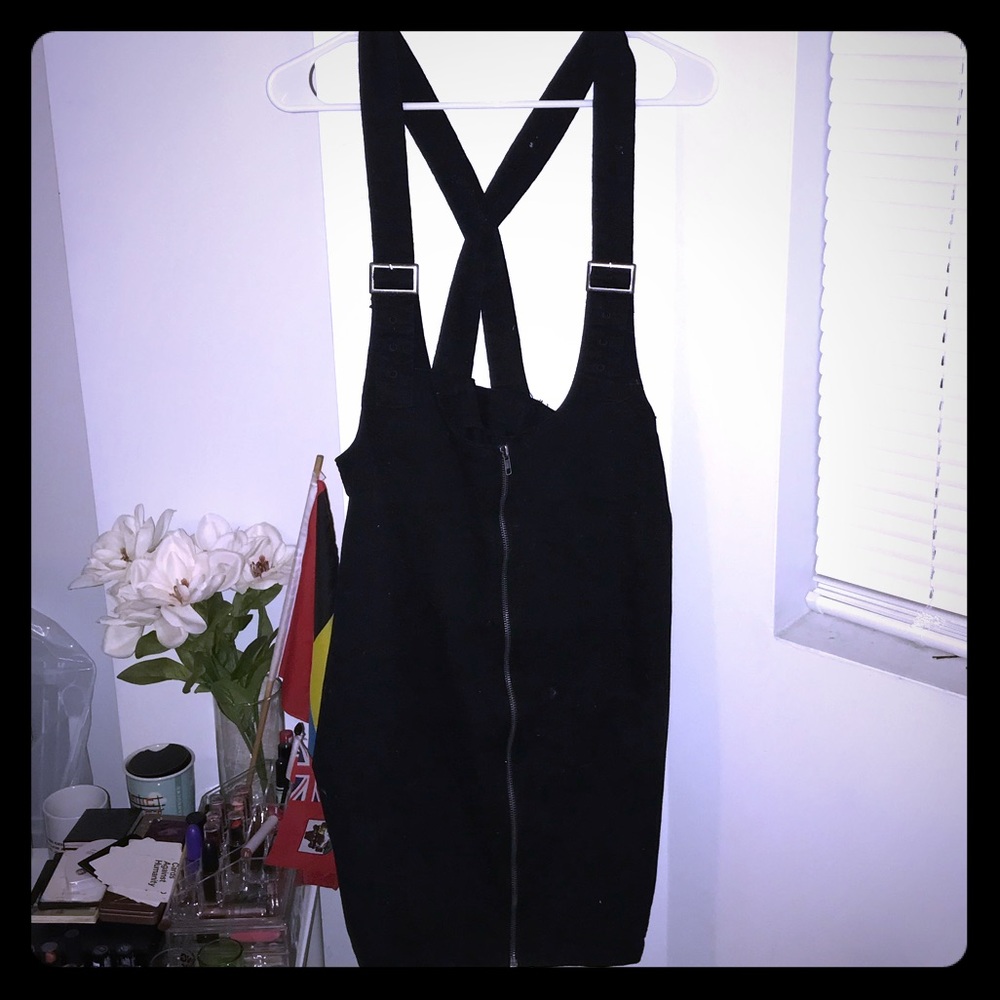 Zip Up Skirt with Suspenders